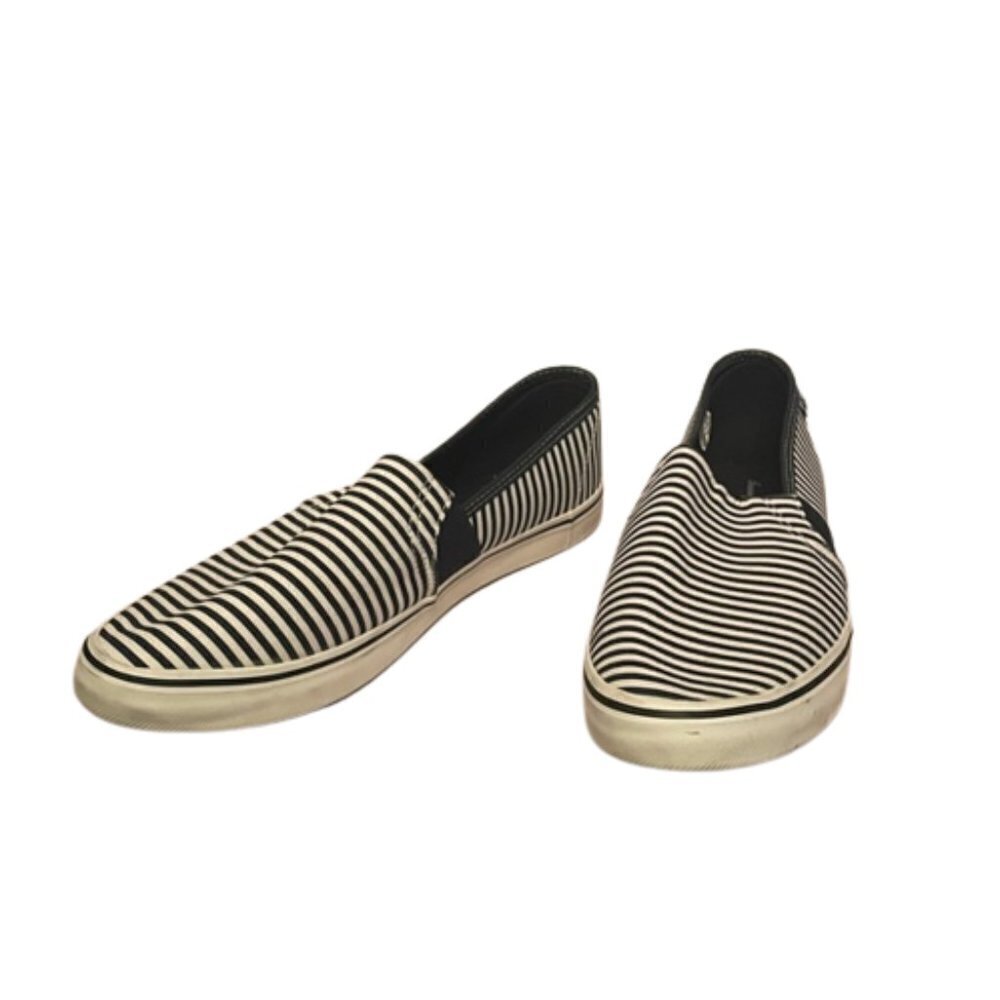 Tommy Bahama Nautical Stripe Canvas Slip-On Shoes Women's Size 10 Coastal preppy
